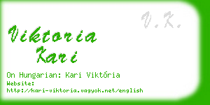 viktoria kari business card